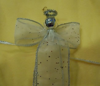 ribbon angel Christmas craft